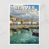 St. Ives Cornwall England Travel Postkarte (Vorderseite)