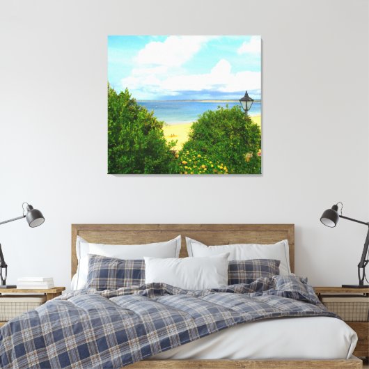 St. Ives Cornwall Meer und Landschaft Leinwanddruck (Insitu (Schlafzimmer))