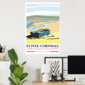St Ives Cornwall nautisches Reiseplakat. Poster (Heimbüro)