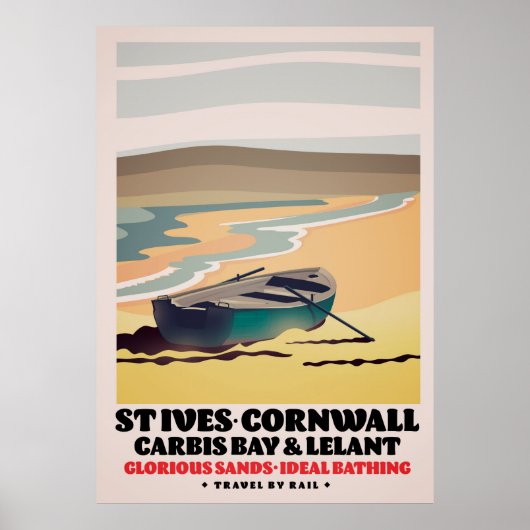 St Ives Cornwall Travel Poster (Vorne)