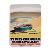 St Ives Cornwall Travel Poster Magnet (Vertikal)