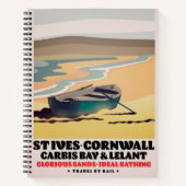 St Ives Cornwall Travel Poster Notizblock (Vorderseite)