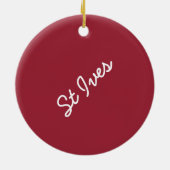 St. Ives Hafen-Rosa-Blumen Keramikornament (Hinten)