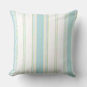 St Ives Stripe aqua seaglass Kissen