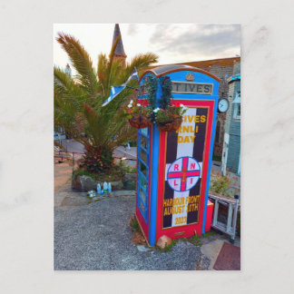 St. Ives - Telephone Box - Cornwall Postkarte