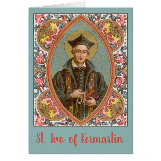 St. Ivo of Kermartin (BK 015) Leere Grußkarte (Vorne)