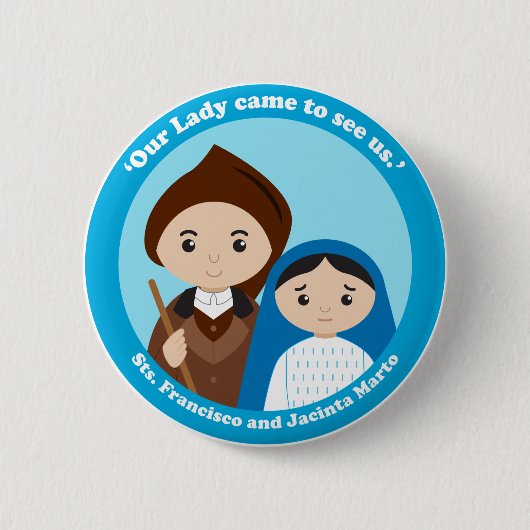 St. Jacinta und St. Francisco Marto Button (Vorderseite)