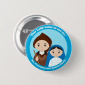 St. Jacinta und St. Francisco Marto Button (Vorne & Hinten)