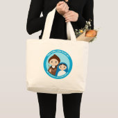 St. Jacinta und St. Francisco Marto Jumbo Stoffbeutel (Vorderseite (Produkt))