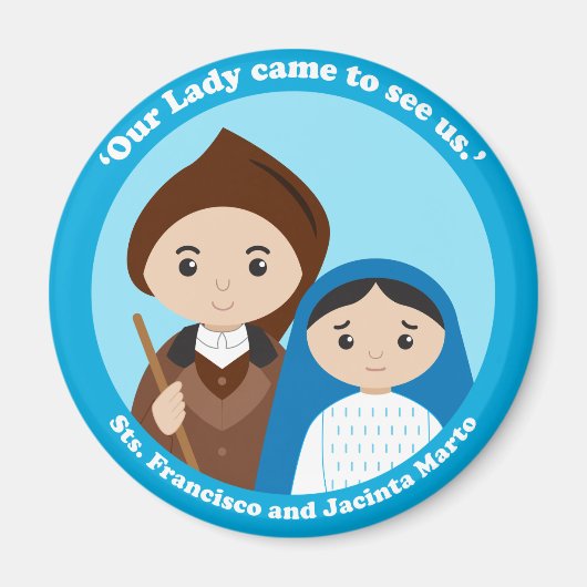 St. Jacinta und St. Francisco Marto Magnet (Vorne)