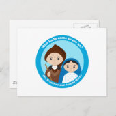 St. Jacinta und St. Francisco Marto Postkarte (Vorne/Hinten)