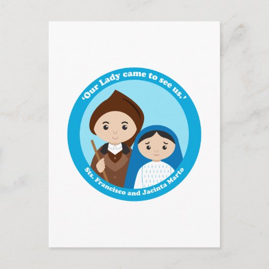 St. Jacinta und St. Francisco Marto Postkarte (Vorderseite)