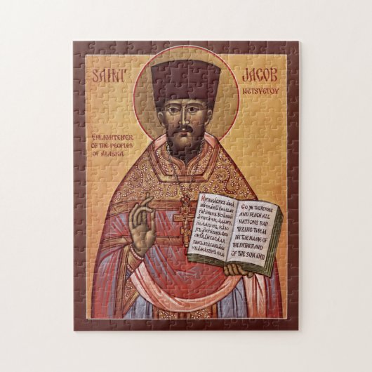 St. Jacob of Alaska Orthodox Christian Icon Puzzle (Vertikal)