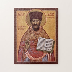 St. Jacob von Alaska Orthodoxe christliche Ikone Puzzle