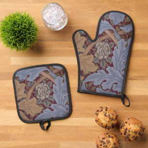 St. James Acanthus-Blattmuster von William Morris Ofenhandschuh & Topflappen-Set