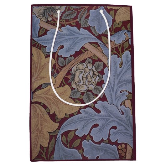 St. James Acanthus Leaf Pattern by William Morris Mittlere Geschenktüte (Vorderseite)