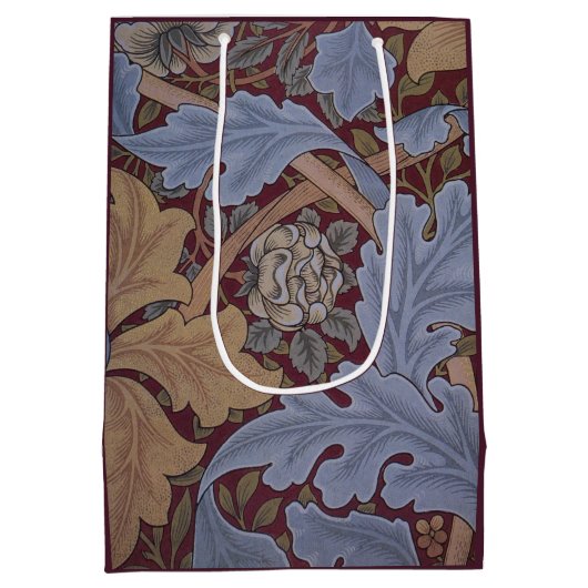 St. James Acanthus Leaf Pattern by William Morris Mittlere Geschenktüte (Rückseite)