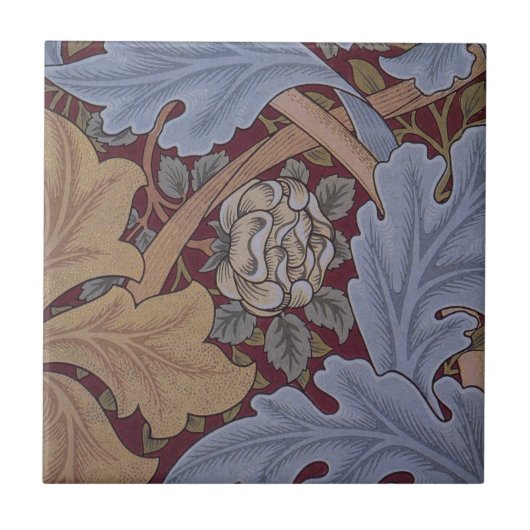 St. James Acanthus Leaf Pattern von William Morris Fliese (Vorderseite)