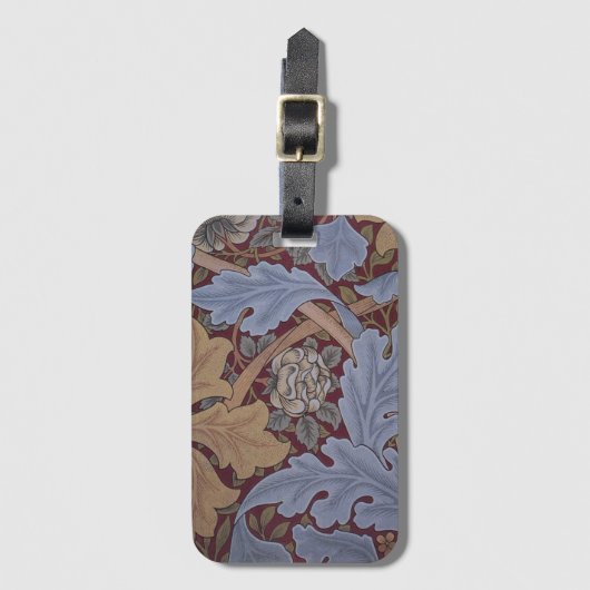 St. James Acanthus Leaf Pattern von William Morris Gepäckanhänger (Vorderseite Vertikal)