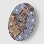 St. James Acanthus Leaf Pattern von William Morris Große Wanduhr (Winkel)