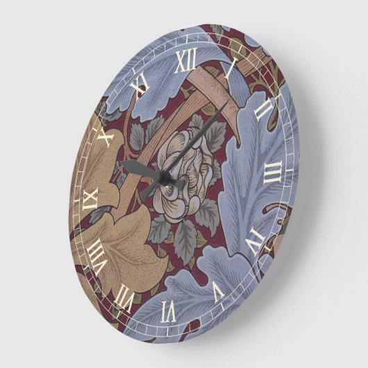 St. James Acanthus Leaf Pattern von William Morris Große Wanduhr (Winkel)