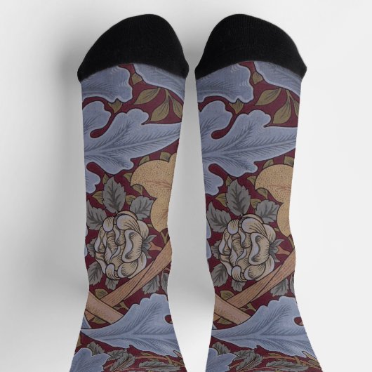 St. James Acanthus Leaf Pattern von William Morris Socken (Oben)