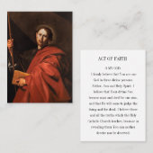 St. James Act of Faith Prayer Card Platzkarte (Vorne/Hinten)