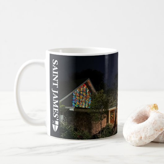 St. James' am Mondschein, 11oz Tasse (Mit Donut)