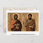 St. James, Apostel und St. Bartholomew von Duccio Postkarte (Vorne/Hinten)