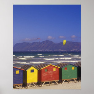 St. James Bay Badehäuschen, nahe Capetown, 2 Poster