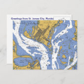 St. James City, Florida Seekarte Postkarte (Vorne/Hinten)