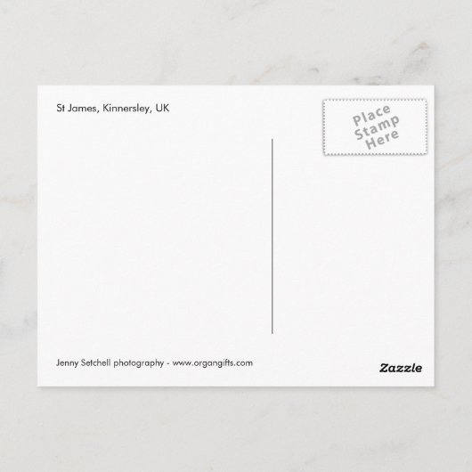 St James, Kinnersley, UK Postcard Postkarte (Rückseite)