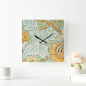 St James Pattern (von William Morris) Quadratische Wanduhr (Zuhause)