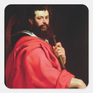 St. James the Apostle, C.1612-13 (Öl/Öl) Quadratischer Aufkleber