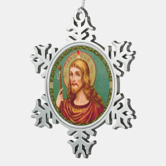 St. James the Greater (JMAS 04) Schneeflocken Zinn-Ornament (Rechts)