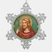 St. James the Greater (JMAS 04) Schneeflocken Zinn-Ornament (Vorderseite)