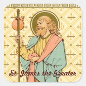 St. James the Greater (RLS 05) Quadratischer Aufkleber (Vorderseite)