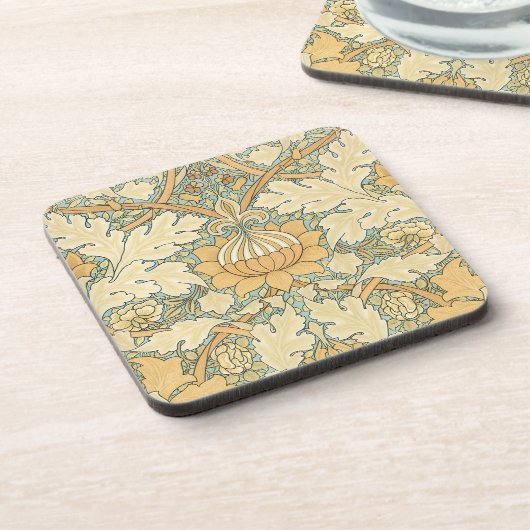 St. James von William Morris, Acanthus Blätter Getränkeuntersetzer (Linke Seite)