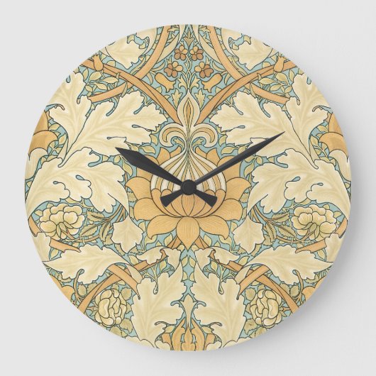 St. James von William Morris, Acanthus Blätter Große Wanduhr (Vorderseite)