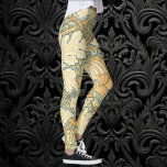 St. James von William Morris, Acanthus Blätter Leggings<br><div class="desc">St. James (1880) von William Morris ist eine Vintage Viktorianische Era kunst Pre-Raphaelite Textilmuster. Helle Gelbtöne und aquamarine Blues für einen Ausbruch der Sommerfarbe. Ursprünglich als Tapete für den St. James Palast in zwei Farbschemata geschaffen. Ein Blumenmuster mit blühenden, gelben Frühlingsgärten Blume und Akanthus-Blätter, eine Pflanze, die für ihr schönes...</div>