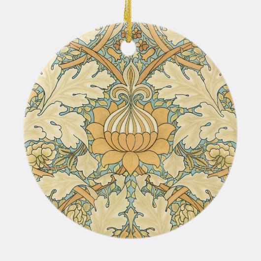 St. James von William Morris, Textile Pattern Keramik Ornament (Hinten)
