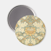 St. James von William Morris, Textile Pattern Magnet (Vorderseite/Rückseite)