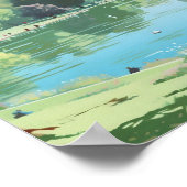 St James's Park London England Art Vintage Travel Poster (Ecke)