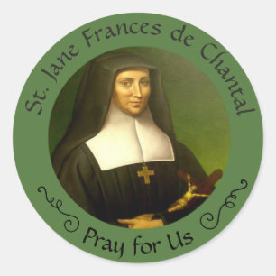 St. Jane Frances de Chantal Feast am 12. August Runder Aufkleber
