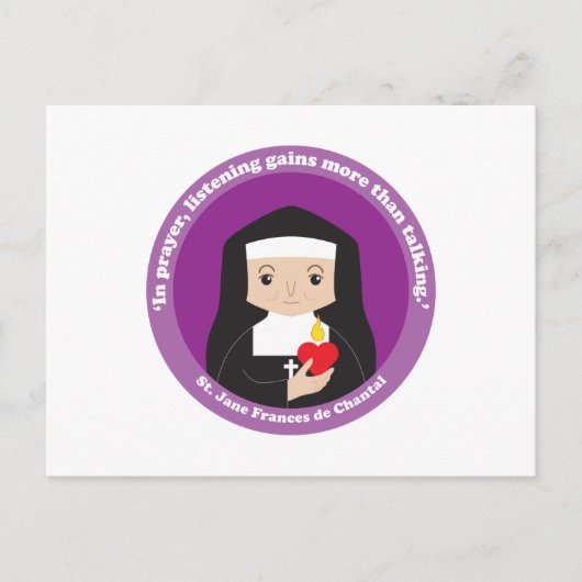 St. Jane Frances de Chantal Postkarte (Vorderseite)
