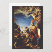 St. Januarius Bischof von Benevento Dankeskarte (Vorne/Hinten)