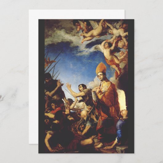 St. Januarius Bischof von Benevento Einladung (Vorne/Hinten)