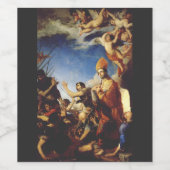 St. Januarius Bischof von Benevento Weinetikett (Einzelnes Label)