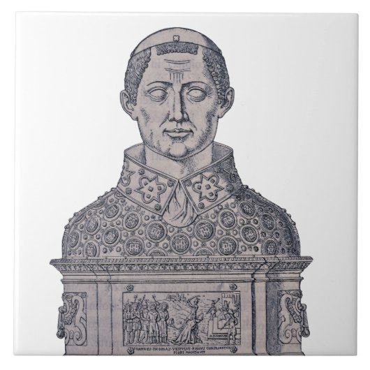 St. Januarius von Benevento Bischof und Märtyrer Fliese (Vorderseite)