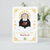 St. Jean Baptiste de La Salle Holy Card Einladung (Stehend Vorderseite)